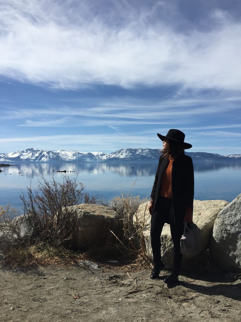 Karla Vargas, Style, San Francisco, Style Blogger, My Style, Lake Tahoe, What I wore, What to wear, What I wore, Stylist, My stylosophy, style, all black look, view, nature, fall, fall style 2017, fall style 2016, black coat, black boots, black hat