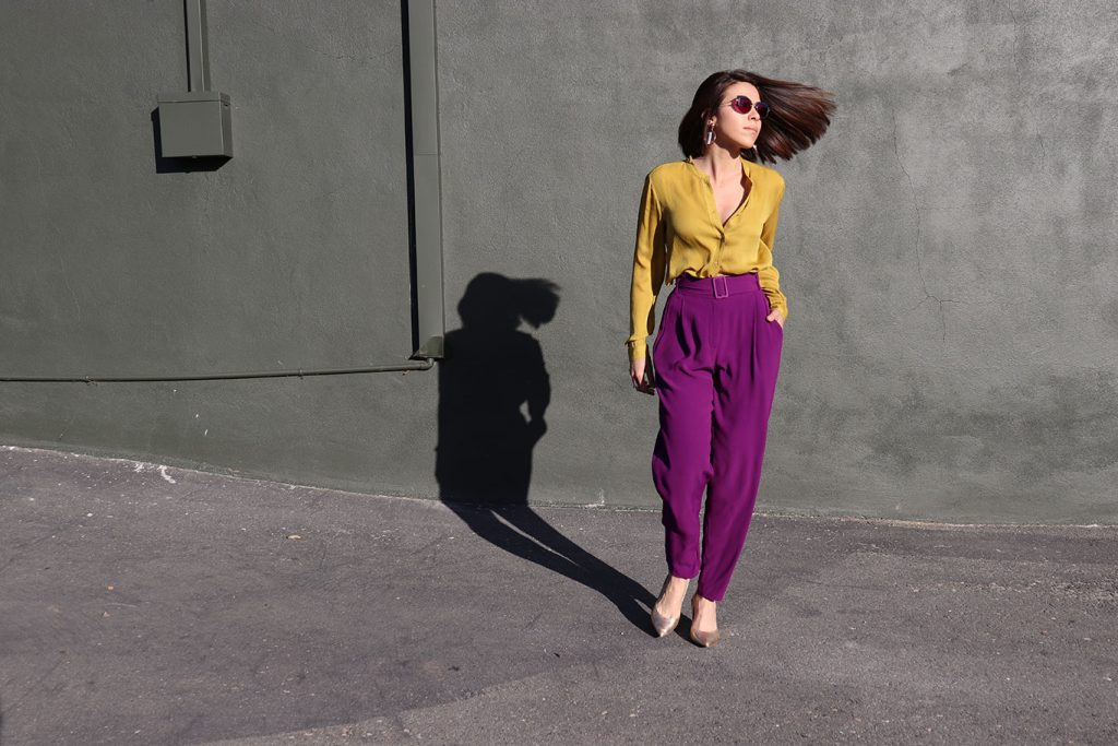 HowToWear-PantalonesMorados-PurplePants-70slook-70sStyle-80sStyle-KarlaVargas-MyStylosophy-StatementEarrings
