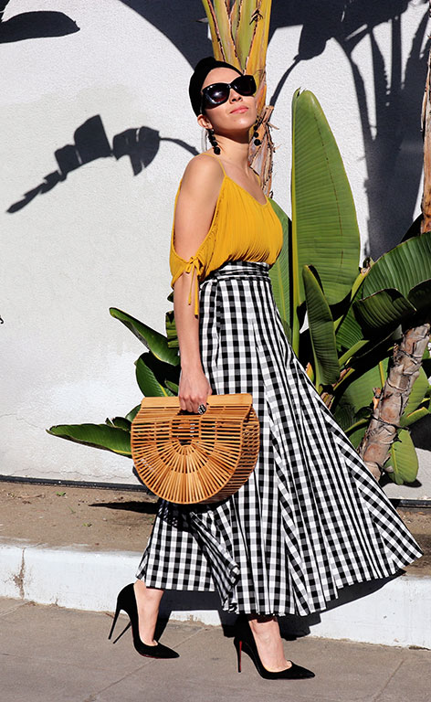 Skirt-gingham-summer2018-summertime-summerstyle-sandiegostyleblogger-sdstyle-cultgaiabag-cultgaia
