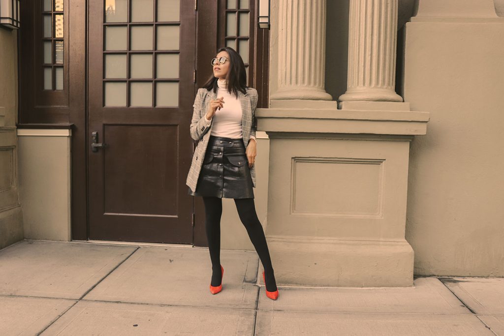 plaid-blazer-orangeshoes-howto-sustainable-sustainablefashionblogger-karlavargas-styleblogger-fallstyle2018-falllook