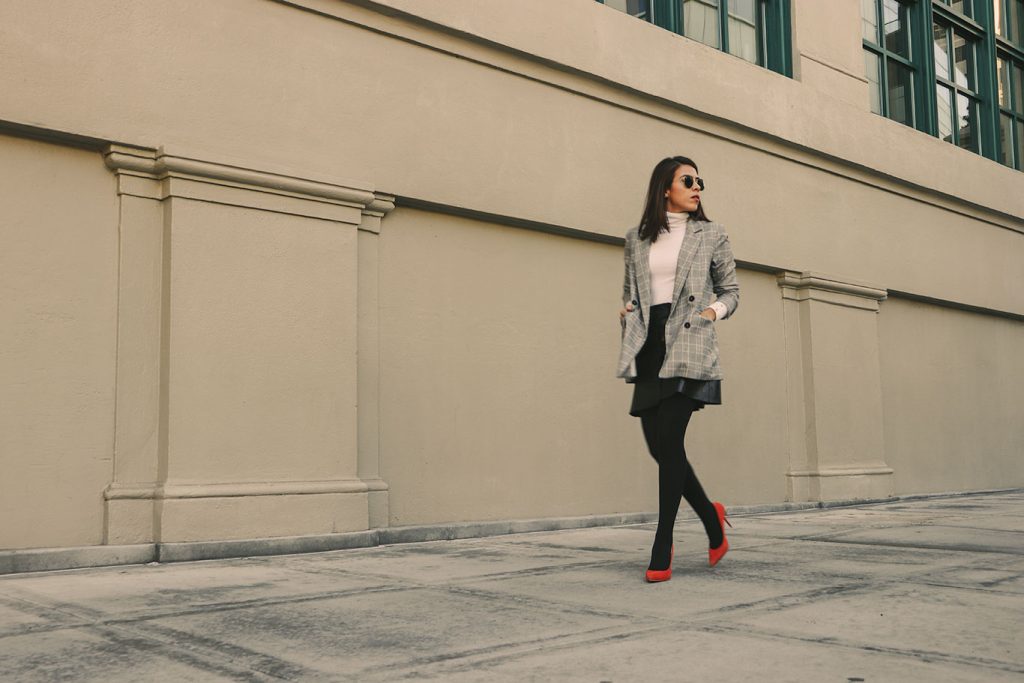plaid-blazer-orangeshoes-howto-sustainable-sustainablefashionblogger-karlavargas-styleblogger-fallstyle2018-falllook