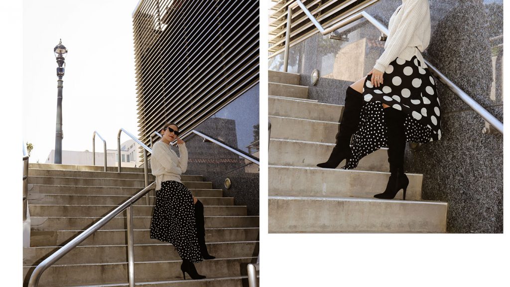 PolkaDotDress-Polkadot-FallStyle-SweaterWeather-FallSweather-KarlaVargas-HowToWear-SustainableFashionBlogger-SustainableStyle