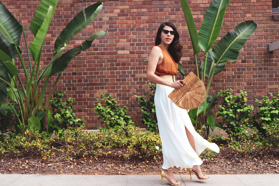 Cultgaia Bag and gold high heel sandals