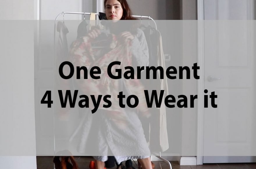 Video of a girl styling floral top