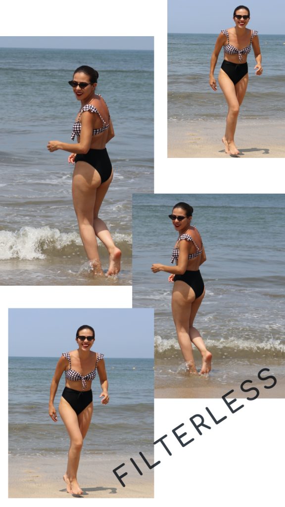 Woman wearing a bikini in the beach